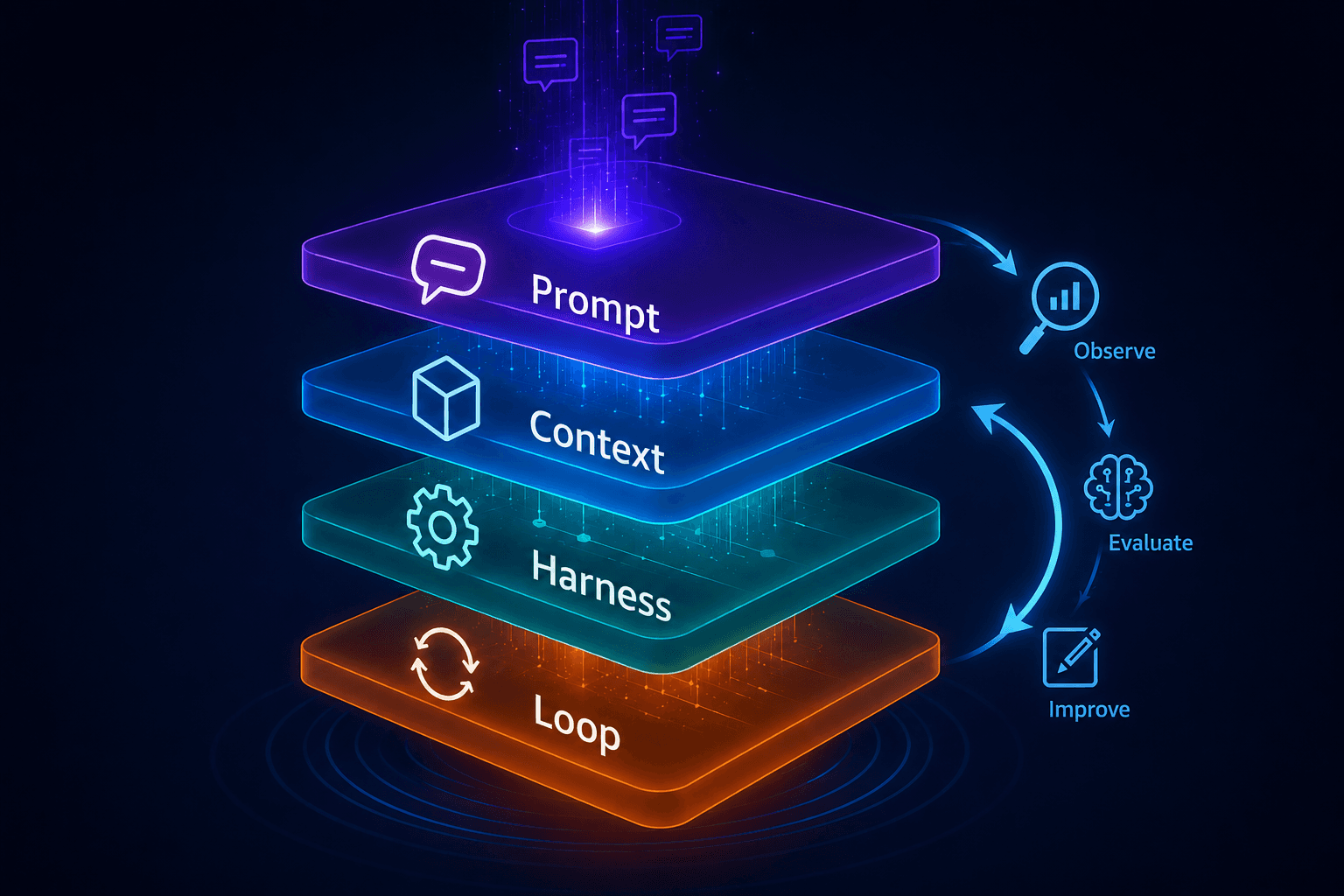 Prompt, Context, Harness, Loop: The Four Layers of Engineering Reliable AI Agents